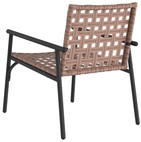 Kerti székek 2 db Fekete 79x56x73,5 cm Poly Rattan