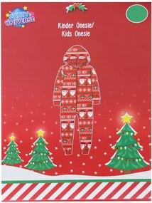 CHRISTMAS ONESIE gyerek overál piros - többféle méretben Méret: 110 - 116