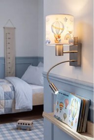 Brilagi - BOBO LED flexibilis lámpa 1xE27/25W/230V + LED/3W króm/fehér/kék/mackó