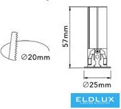 UNIVERSO Mini spotlámpa 3w 145lm 6000k IP20 Fehér D25x57mm kivágás:D20mm