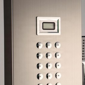 Zuhanypanel EYN TP1912L termosztáttal és masszázsfúvókákkal, falon kívüli kivitelben, többféle felülettel — Sarok