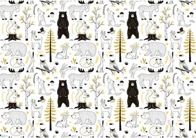 Fotótapéta Erdő állatai gyerekszobába vinil 254x184 +ragasztó