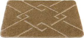 Fürdőszobaszőnyeg Csúszásgátló Rombusz Bézs Puha Moreno 60x100 cm