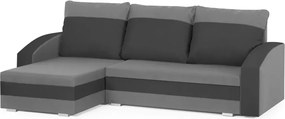 KING Kinyitható sarokkanapé Szürke/szürke