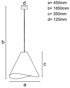 Tömörfa függőlámpa kábelen 1xE27/60W/230V, átmérő 45 cm, tömör diófa/kaucsukfa