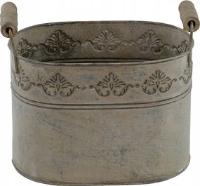 Virágcserép, dekorációs fedél Dalia hosszúság:21,6 x szé:14,6 x magasság:14,2 cm szürke