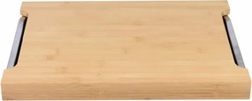 Bambusz vágódeszka alumínium csepptálca 40 x 29 x 3,5 cm