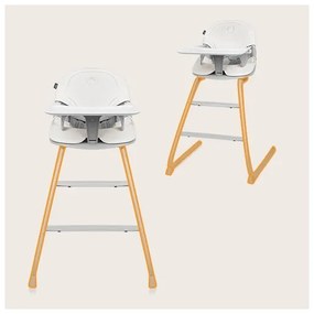 Lionelo - Gyermek étkezőszék 2in1 DALIA fehér/szürke