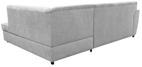 SERPA jobb oldali, kihúzható L-alakú sarokkanapé tárolóval, szürke