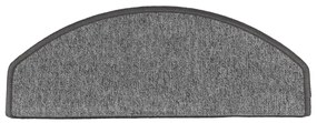 10 db sötétszürke, félkör alakú, nagy lépcsőszőnyeg 65 x 24 x 4 cm