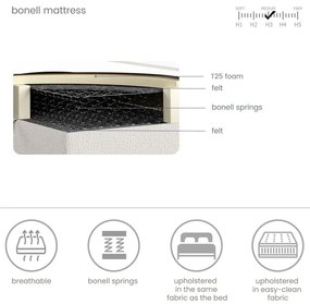 Bézs ágyneműtartós boxspring ágy 160x200 cm Imagine – Maison de Rêve