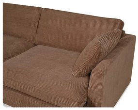 Világosbarna kordbársony kanapé 266 cm Mobby – Scandic