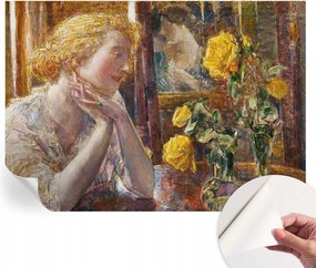 Öntapadós Dekoratív Fotótapéta Hálószobába Nő rózsákkal 312x219