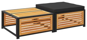 vidaXL tömör akácfa kerti asztal székkel