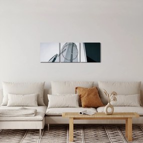 Kép - Felhőkarcoló (órával) (90x30 cm)