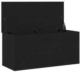 Tárolódoboz Fedéllel Fekete Tölgy 100x42x46 cm Mérnöki Fa