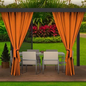 Modern narancssárga függöny kerti pavilonhoz Szélesség: 155 cm Hossz: 220 cm