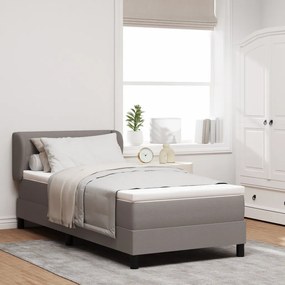 Boxspring Ágy Matresszel Taupe 90x200 cm Szövet