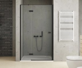 New Trendy Reflexa Black zuhanyajtók 130 cm dönthető fekete félfényes/átlátszó üveg EXK-4909