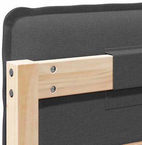 Kárpitozott fejtámla Természetes és sötétszürke 90 cm