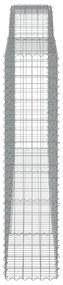 6 db íves horganyzott vas gabion kosár 400x50x200/220 cm