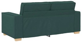 kétszemélyes sötétzöld szövetkanapé 140 cm