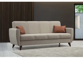 KORFU háromszemélyes ággyá alakítható kanapé, bézs