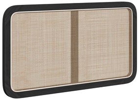 Fejtámla fejtámlával Fekete 100 x 55 x 3 cm Rattan