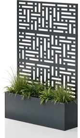 Fém kerti pergola virágládával 3in1, antracit, 1200x1800x300 mm: ROSE