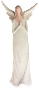 Praying Angel bézs dekoratív szobrocska, magasság 14,5 cm - Dakls