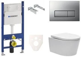 Fali WC szett Geberit előtétfalas szereléshez + SAT Brevis WC SIKOGES7W8S