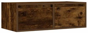 TV szekrény LED világítással füstölt tölgy 75x35,5x25 cm