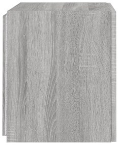 szürke sonoma színű fali TV-szekrény LED-ekkel 40,5x35x40 cm
