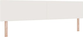 vidaXL LED ágytámla LED -es lámpákkal Krém 200 cm Poliészter