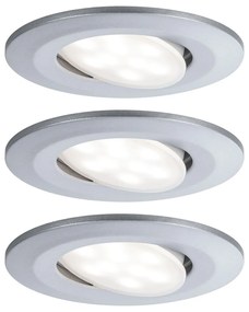 Paulmann 99929 Calla fürdőszobai beépíthető lámpa, kerek, 3db-os szett, billenthető, króm, 4000K természetes fehér, beépített LED, 680 lm, IP65