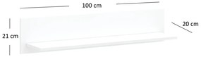 Polc 100 cm Leona (fehér). 1053004