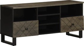 vidaXL fekete tömör mangófa TV-szekrény 100 x 33 x 46 cm