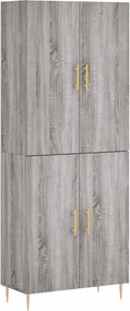 vidaXL szürke sonoma szerelt fa magasszekrény 69,5 x 34 x 180 cm