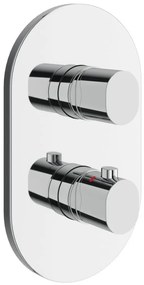 Ravak X070457 - Termosztátos zuhanycsaptelep falba süllyesztett beépítéshez CHROME fényes króm