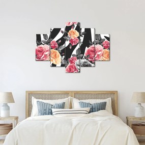 Virágzó rózsák képe (150x105 cm)