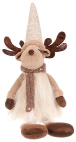 Karácsonyi dekoráció Sob, magasság 32 cm, ülő,bézs/barna