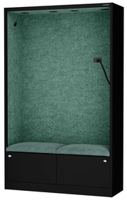 Sally 1150mm korpus Czarny - siedzisko Zielony