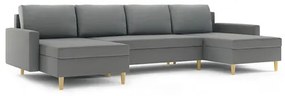 BELLIS III U alakú kinyitható kanapé Szürke