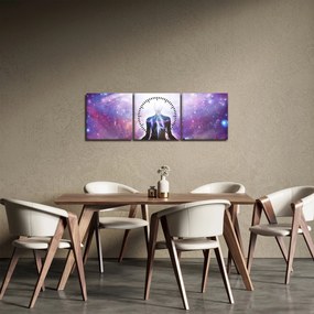 Kép - Kapcsolat az univerzummal (órával) (90x30 cm)