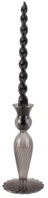 Swirl szürke üveg gyertyatartó, magasság 17 cm - PT LIVING