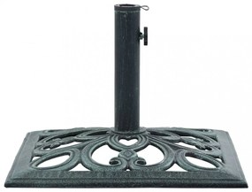 zöld öntöttvas napernyőtalp 12 kg 49 cm