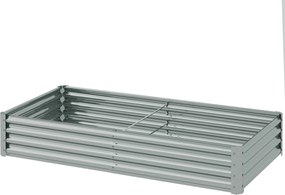 Outsunny Acél Emelt Ágyás, Időjárásálló Növénytartó Anti-Cut Élű Üvegházi Kert Ágyás Rozsdamentes Növénytartó doboz 180 x 90 x 30 cm Kert Erkélyre, Zö