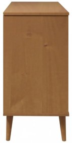 MOLDE barna tömör fenyőfa fiókos szekrény 113 x 40 x 80 cm