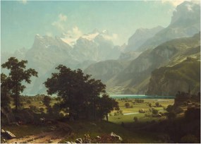 Kép - Albert Bierstadt, Lake Lucerne, reprodukciók (70x50 cm)