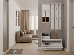 Drohmo GAR előszobafal, 85x180x24 cm, fehér